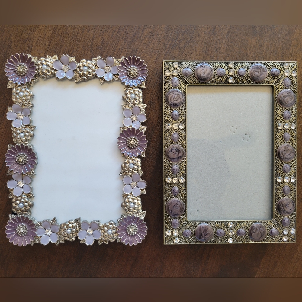 2 New Purple 5×7 Pictures Frames